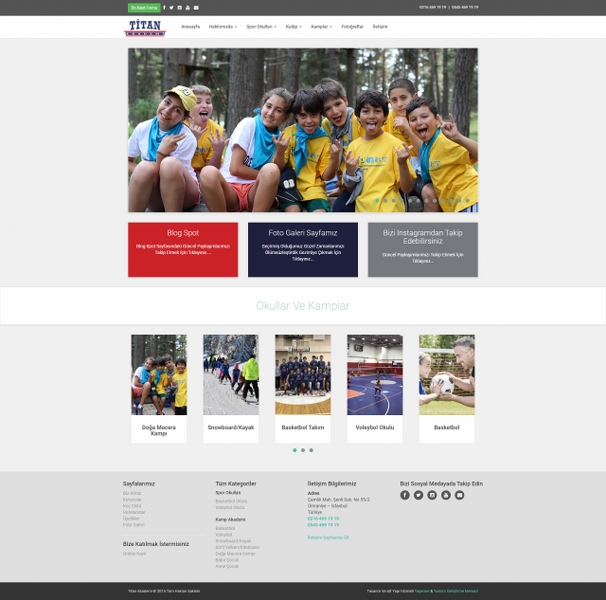 Titan Akademi Web Sitesinin Anasayfa Tasarımı